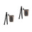 2Pièces Traitement Marron Portable Usage Extérieur Robuste 3