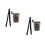2Pièces Traitement Marron Portable Usage Extérieur Robuste 4
