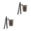 2Pièces Traitement Marron Portable Usage Extérieur Robuste 5