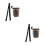 2Pièces Traitement Marron Portable Usage Extérieur Robuste 6