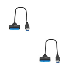 2Pièces Câble Adaptateur Portable Noir Transfert Haute