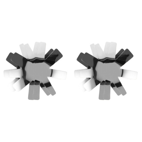 4Pièces Modèles Ongles French Acier Argent Guide Précis