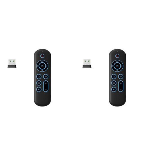 2X Flying Mouse 2.4G+ Double Modèle Clavier Rétroéclairé Coloré Télécommande Intelligente TV Box Télécommande