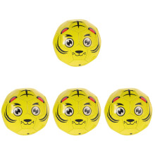 4Stk Gelber Kinder Fussball Cartoon PU Material Sport Trainingsspiel