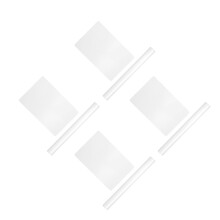 8Pcs Durable Acrylic Polymer Clay Rollers and Backing Boards White Set