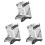 3Pcs Stainless Steel Holder Kitchen Rack Acrylic Desktop Storage 1