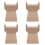 4Ensembles Blocs De Support Ponts Bois Beige Pour Rails De Train DIY 1