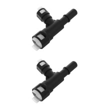 2Pièces Raccords Tuyau Chauffage Compacts Noir Haute Fiabilité