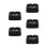 5Pcs Black Square Ashtray with 4 Rests for Home Office Table 1