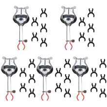 5Sets Trompeten-Marschlyre Silber Robust Leichter Notenhalter Clip