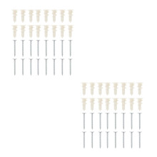 40Ensembles Tubes D'expansion Plastique Blancs Pour Fixation Maison