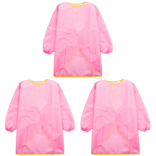 3Pièces Tablier Art Enfant Rose Fermeture Durable