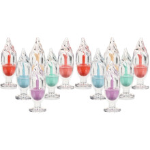 12Pièces Tubes Gloss Rechargeables Design Glace Couleurs Variées