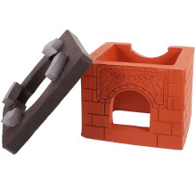Keramisch Poppenhuis Fornuis Miniatuur Koffie Kleur Decoratie