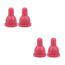 4Pcs Red Rubber Baby Goat Feeding Nipples Kit for Lamb Milk Nursing