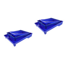 6Pcs Blue Plastic Paint Trays Large Capacity for Wall Painting Mixing