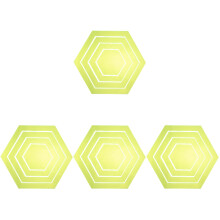 16Stk Gelbe Acryl Quilting Vorlage Hexagon Für Nähprojekte