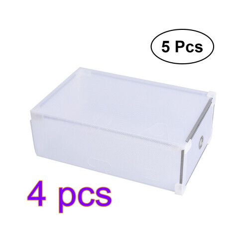 20Stk Damen Weiß Transparent Stapelbar Organizer
