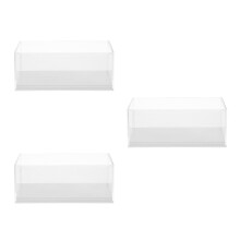 3St Transparante Acryl Display Doos Voor 1/64 Speelgoedauto's