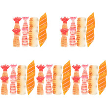 40Pcs Adorable Simulated Sushi Toy Set Assorted Color Food Decor