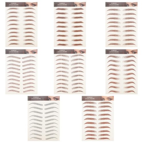 Girl Waterproof Eyebrow Stickers Brown Use