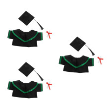3Ensembles Costume D'ours Diplômé En Tissu Pour Peluches