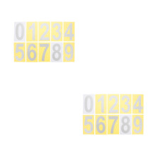 10Sets White Reflective Pet Mailbox Number Stickers Waterproof Outdoor
