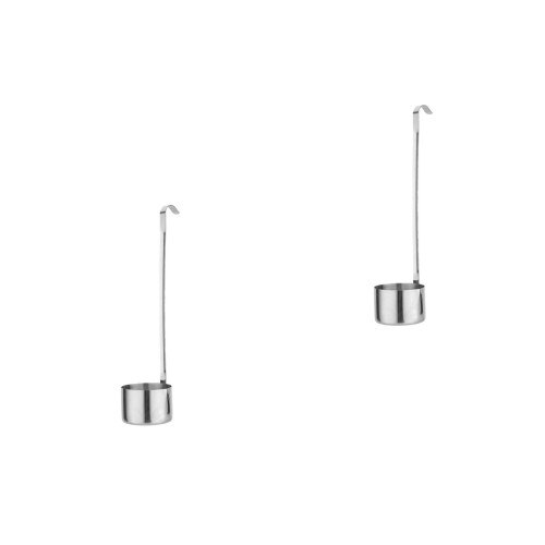 2Pièces Louche Doseuse Long Manche Argent Pour Sauce Huile