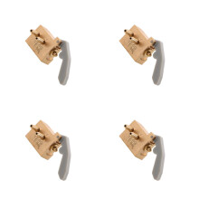 4Stk Quadratischer Dentalventilblock Messing Kunststoff Für Praxis