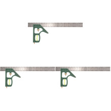 3Pcs Precision Stainless Steel Combination Square Woodworking Ruler