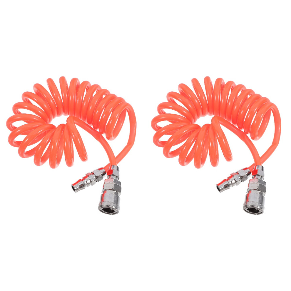 2Pcs Pu Replacement Coiled Air Hose Kit Flexible Compressor Hose 3694237798457