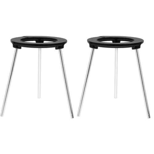 2Pièces Trépied Stand Noir En Fer Durable Pour Expériences De