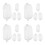 8Paires Clips D'oreilles Silicones Clairs Pour Mode Et 5