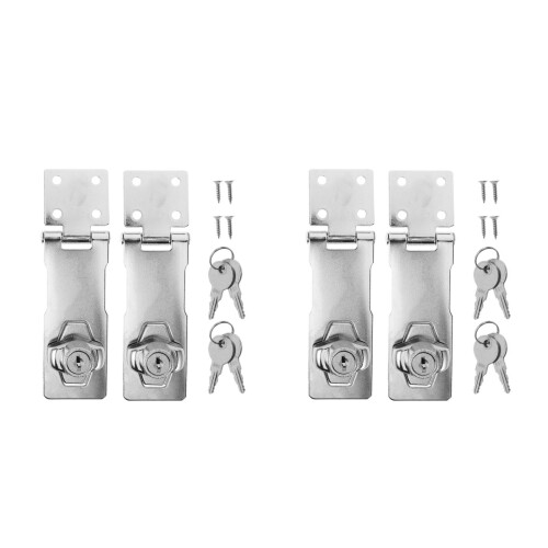 2Ensembles À Clé Pour Armoire Acier Inoxydable Sécurisé Argent