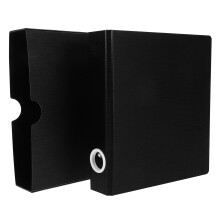 A5 2 Anneaux Noir PP Couverture Rigide Protection