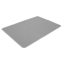 Grand tapis en silicone pour litière de chat antidérapant gris