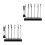 2Sets Stable Metal Model Holder Base with Bendable Clips and Brush 7