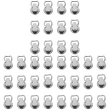 36Stk Handtaschen Clips & Ringe Metall Silberfarbene DIY Zubehör