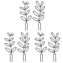 6Pièces Support Décoratif Noir Pour Plantes Grimpantes Jardinières