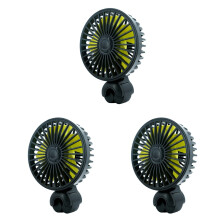 3Pièces Ventilateurs Air Refroidisseur Auto USB, Clip Noir Siège