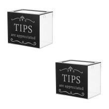 2Pièces À Pourboires En Noire Avec Serrure Pour Dons