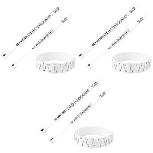 9Pcs Unisex Measuring Rings Plastic Ring Size Circles Assorted Colors 2