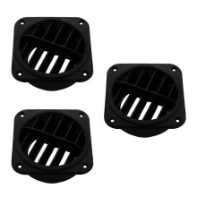 3Pièces Grilles D'air Compactes Noires Pour Chauffage Hivernal