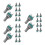 30Pcs Adjustable Audio Potentiometers Metal for Guitar Use 6