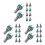 30Pcs Adjustable Audio Potentiometers Metal for Guitar Use 9