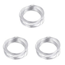 3Pcs Aluminum Wire Flexible Silver for DIY Sculpture & Model Skeleton