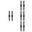 8Sets Vervangbare Zwarte Roller Skate Buckle Straps, Stevig 9