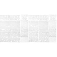2Ensembles Pochoirs Lettres Blancs En Pet Pour Artisanat