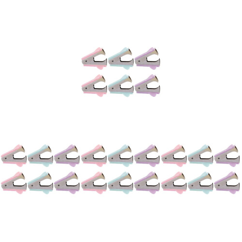 24Pcs Multi-Use Office Staple Removing Tool PP Aluminum Alloy Colors