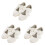 3Paires Chaussures Danse Blanches Confort En Caoutchouc 1
